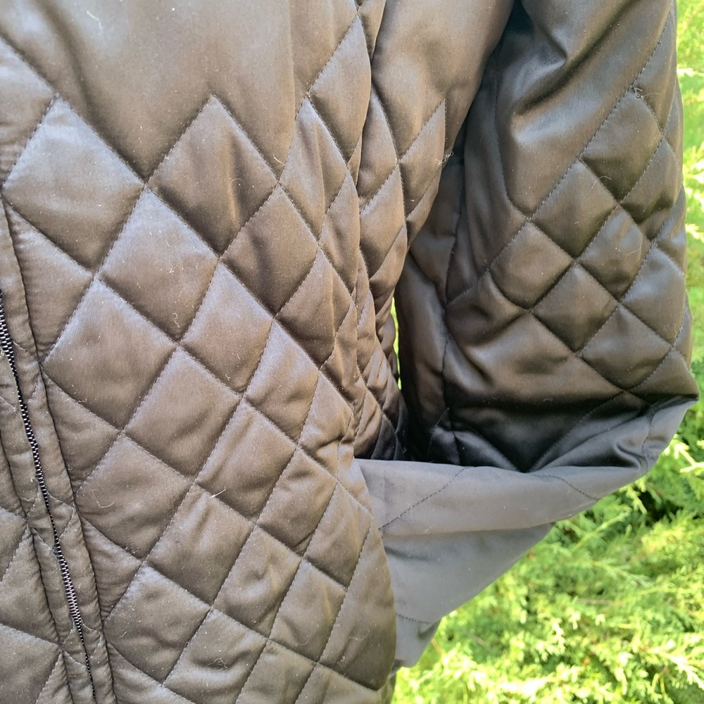 Jones of New York signature black quilted long line jacket - Picture 3 of 8